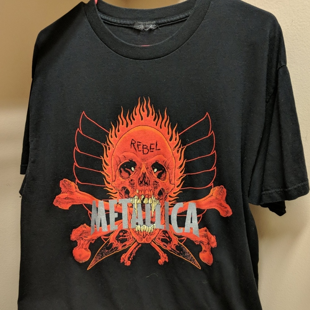 Metallica Rebel Vintage Shirt Black